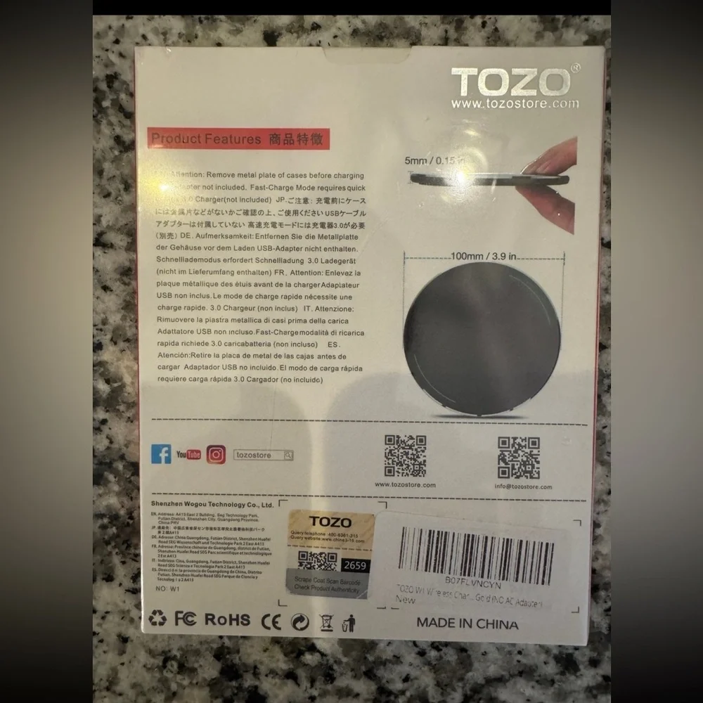 Tozo wireless smartphone charger